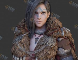 Blender素材—维京女猎手CG模型
