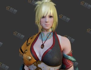 Blender素材—金发女格斗家CG模型
