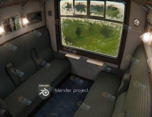 Blender素材—火车厢室工程源文件