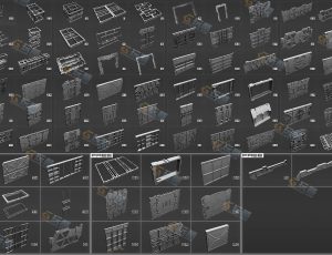 科技零件面板Blender资产库