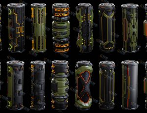 科技圆桶Blender资产库