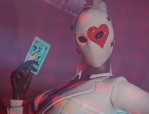 Blender素材—女扑克蒙面者模型