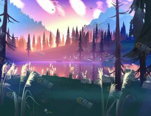 唯美三渲二动画卡通场景6 Blender工程源文件