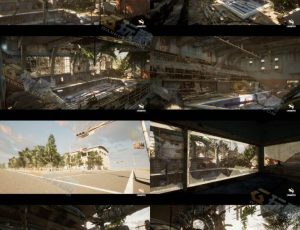 UE5素材—废弃的游泳池环境