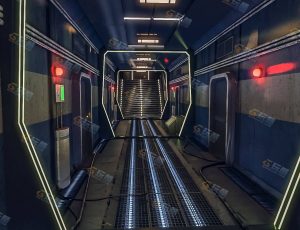 Blender素材—科技长通道走廊工程源文件