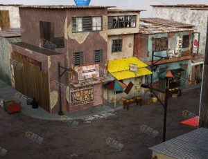 Blender素材—贫民窟街道工程源文件