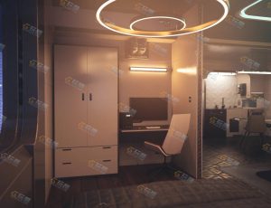 Blender素材—赛博科技单身公寓工程源文件