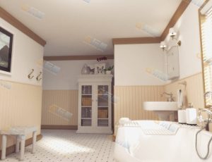 Blender素材—奢华现代浴室工程源文件