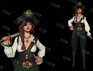 UE5素材—海盗女孩