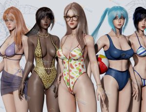 UE5素材—海滩美女包