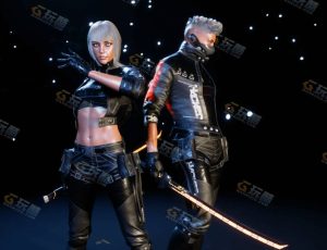 UE5素材—赛博兄妹