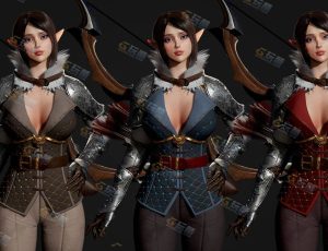 UE5素材—中世纪女精灵弓箭手