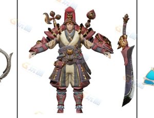 手游三国人物Blender模型三套