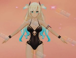 三渲二Blender动漫女性角色模型套装