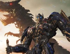 变形金刚电影版成套C4D模型带骨骼变形动画