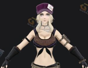 Blender素材—女雇佣兵模型