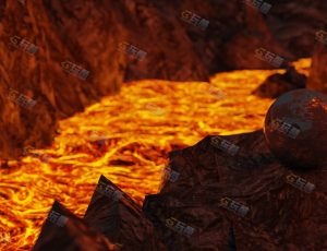 Blender素材—山谷岩浆小场景工程源文件