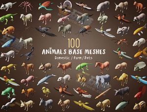 Blender素材—100+动物模型
