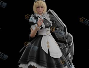 Blender资源—赛博女仆模型