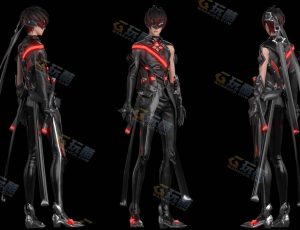 Blender资源—赛博朋克男忍者模型