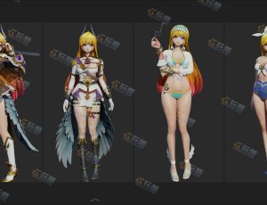 Blender资源—可爱甜美女孩模型