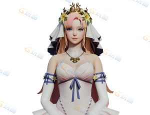 Blender资源—晚礼服美女模型