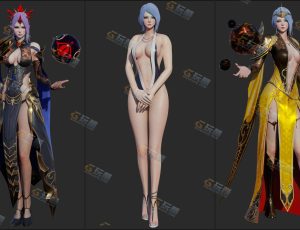 Blender资源—西方女炼金术师模型