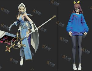 Blender资源—魔法女孩模型