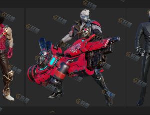 Blender资源—赛博科幻激光炮战士模型