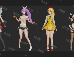 Blender资源—活泼女格斗家模型