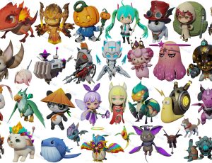 卡通Q版角色包模型Blender资产库