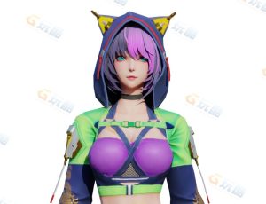 Blender资源—女跑酷者模型