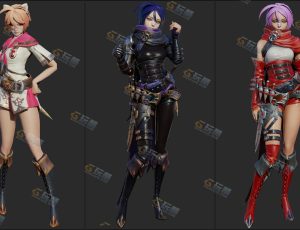 Blender资源—女刺客武士模型