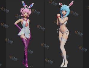 Blender资源—兔子服萝莉模型