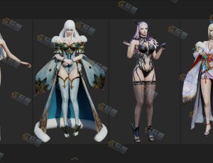 Blender资源—白发灵女模型