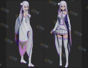 Blender资源—古装服女孩模型