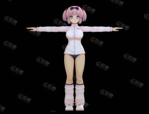 Blender资源—可爱校服女孩模型