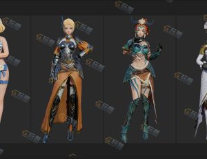 Blender资源—中世纪宫廷女角色