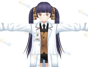 Blender资源—双马尾学生模型