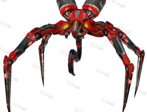 Blender资源—红蜘蛛机器人模型