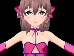 Blender模型—紫红色装扮小女孩