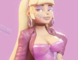 Blender模型—金发性感可爱风格化萝莉