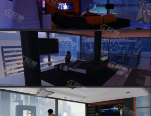 Blender模型—镜之边缘科技空间卧房