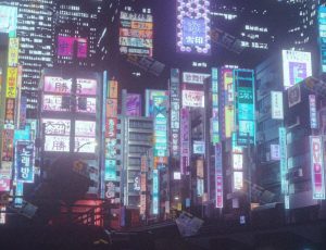Blender工程源文件—日本霓虹灯城市街道