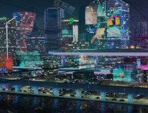 Blender工程源文件—赛博朋克夜晚大城市