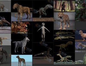 MAYA影视级超高精度动物模型大礼包