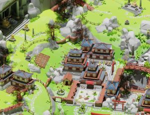 Blender工程源文件—low poly古风场景