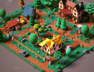 Blender工程—low poly农场场景1