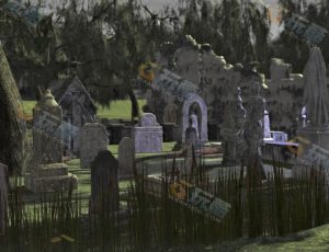 Blender工程源文件—西方墓地