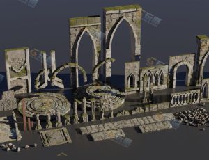 中世纪奇幻建筑Blender资产库